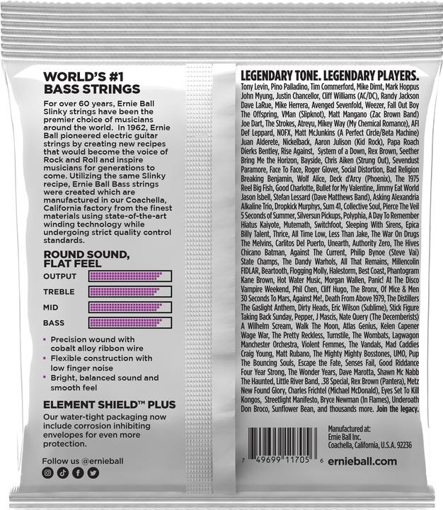 Nutritional values and ingredients Ernie Ball 2817 (4 x, Electric bass, 0.11")