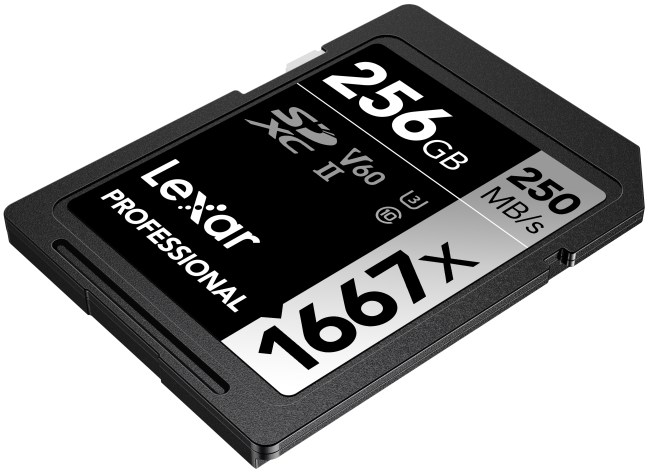 Produktbild Lexar Professional 1667x (256 GB, SDXC, U3, UHS-II)