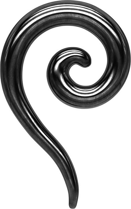 Star Piercing Taper Dehnspirale schwarz (ohne Messing, Chirurgenstahl 316L)