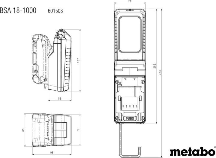 Produktbild Metabo BSA 18-1000 (1000 lm)