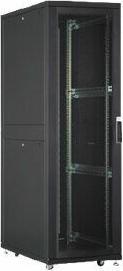 Produktbild Digitus Serverschrank 48,3cm 19Zoll 26HE schwarz H1338mm B600mm T1000mm mit Plexi-Glastuer inkl. 28xMonta... (26 HE, 19 Zoll Rack)