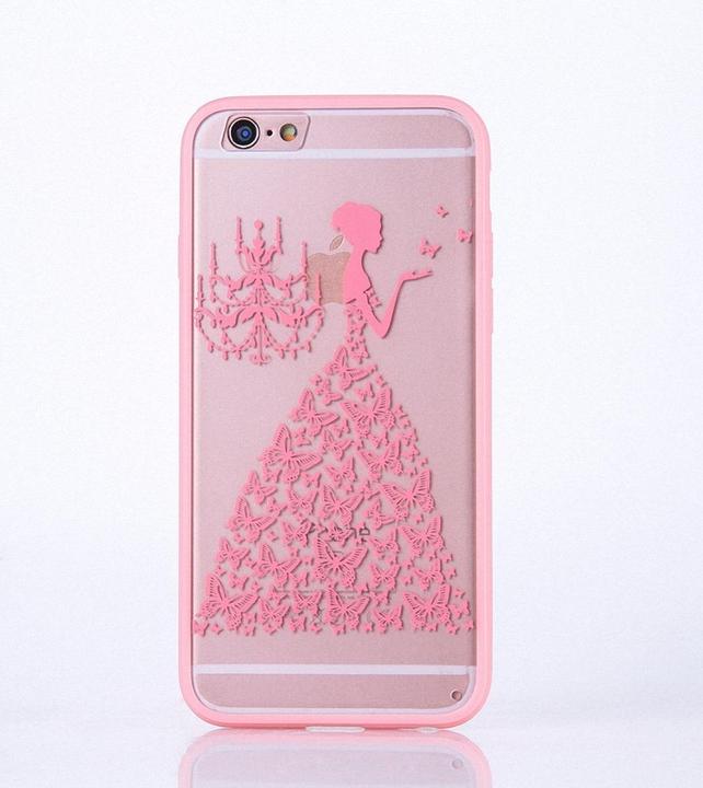 Produktbild König Design Apple iPhone 7 Handy Hülle Mandala Case Motiv Cover Schmetterling Frau Rosa Neu (Apple iPhone SE (2nd Gen), Apple iPhone 7)