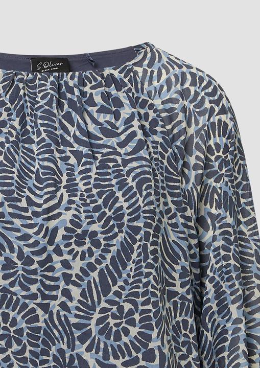 Immagine prodotto s.Oliver Bluse Chiffon-Bluse mit 3/4-Ärmeln und All-over-Print (46)