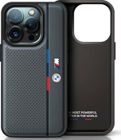 Produktbild BMW BMHCP16X23PUPVA iPhone 16 Pro Max 6.9" antracyt/anthracite hardcase M Perforated Tricolor Detail (Apple iPhone 16 Pro Max)