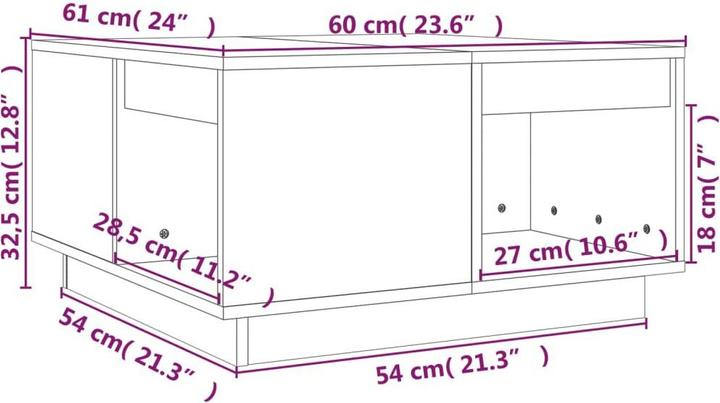 Actual product image vidaXL Coffee table