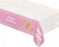 Productafbeelding GoDan B&C Happy Birthday rosa Folientischdecke 137 x 183 cm (183 x 137 cm)