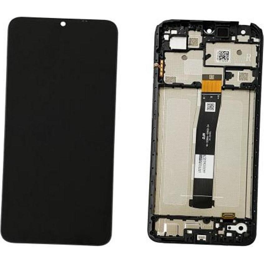 Xiaomi Redmi 12C LCD Display with Frame - Black (Display, Xiaomi Redmi 12C), Pezzi di ricambio per dispositivi mobili, Nero
