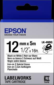 Energielabel Epson Labelcassette Lk-4wbq (1.20 cm, Zwart)