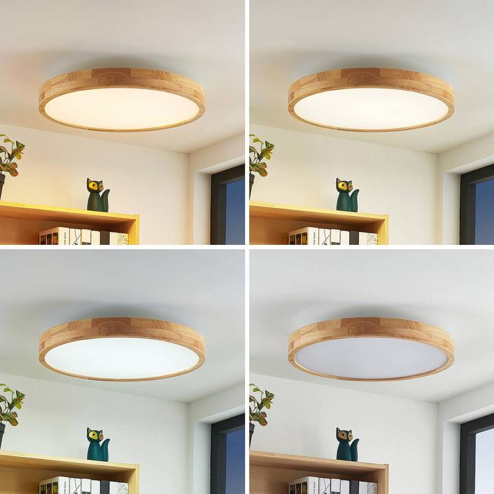 Actual product image Lindby Lanira LED Oak Ceiling Lamp, 60cm (2340 lm)