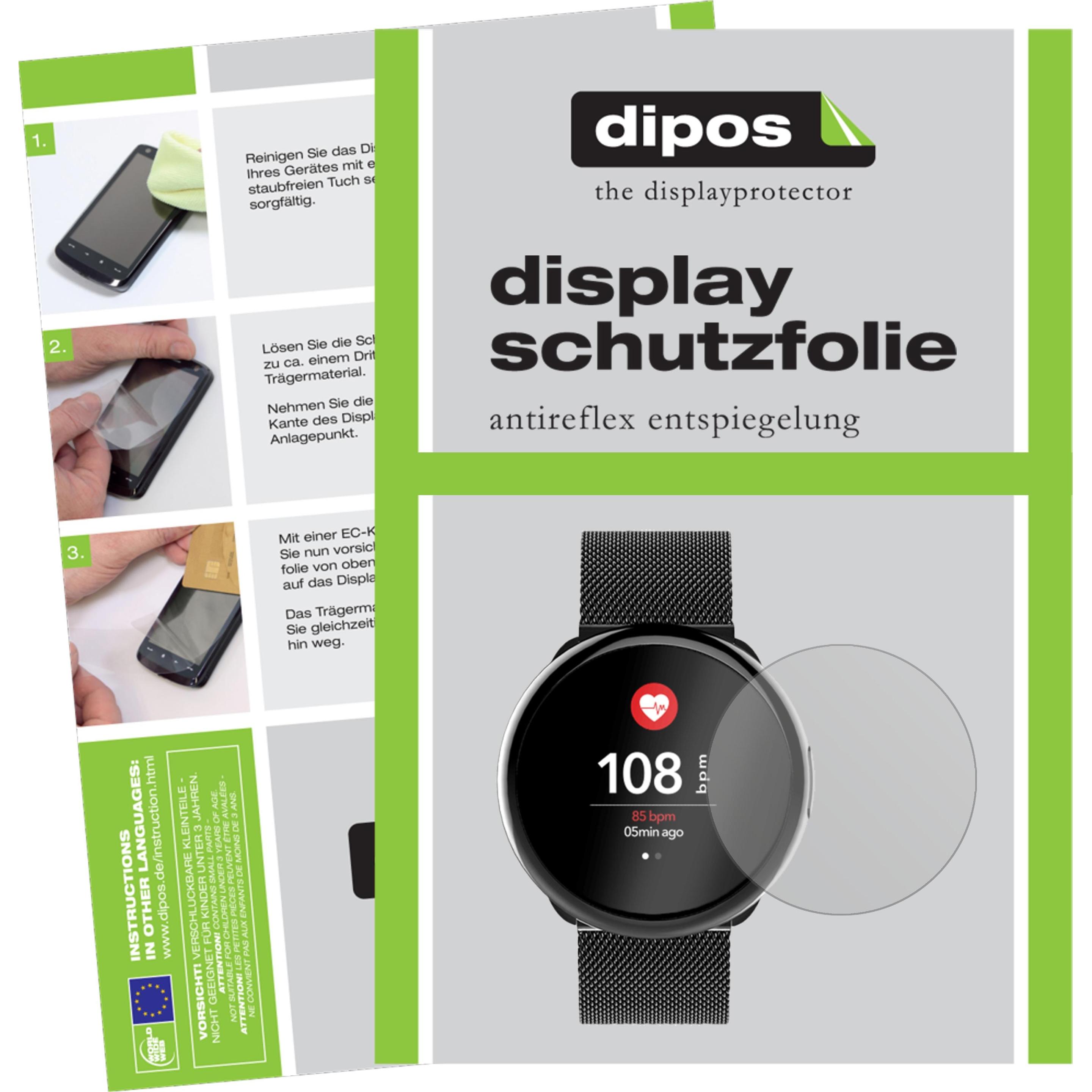 Dipos Displayschutzfolie Antireflex, Smartwatch Schutzfolie, Transparent