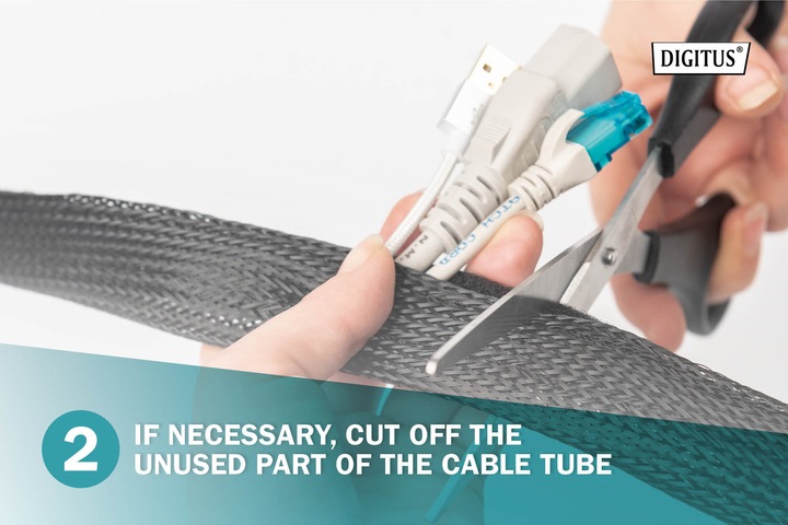 Actual product image Digitus Flexible Cable Tube with Hook and Loop Fastener (Cable conduit, 200 cm)