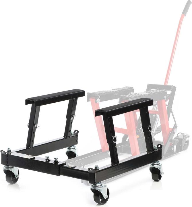 Image du produit Wiltec Cric Lève-moto Roulettes Support Montage mobile 680 kg Moto et VTT Atelier Pont élévateur