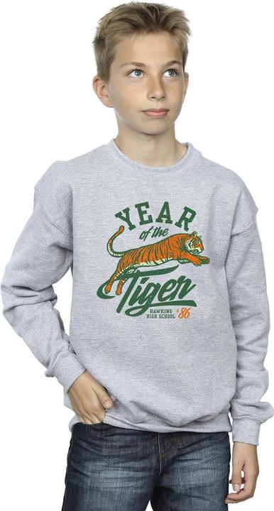 Produktbild Netflix Stranger Things Hawkins Year of The Tiger 86 Sweatshirt Jungen (152, 158)