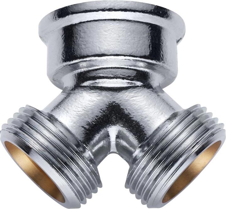 Actual product image Diaqua Y-branch piece short brass chrome-plated (Pipe fitting)