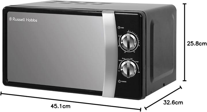 Actual product image Russell Hobbs Mikrowelle RHMM701B mit 5 Leistungsstufen (17 l)