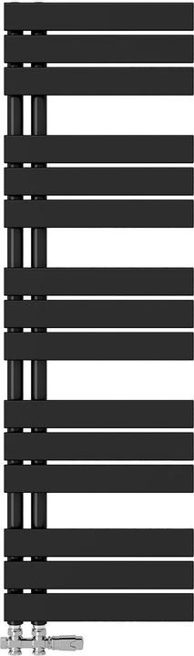 Actual product image Emke Bathroom radiator Towel rail Adjustable temperature control 130x40cm Black 570W (570 W)