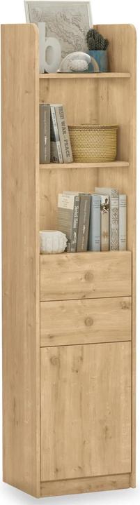 Actual product image Cilek Bookcase Mocha with storage space (186.44 x 44 x 186.37 cm)