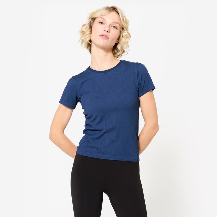 Produktbild Kimjaly T-Shirt Damen atmungsaktiv - nachtblau (L)