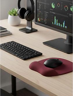 Actual product image Powerton ERGO CALMA Mauspad aus Memory-Schaum, weinrot