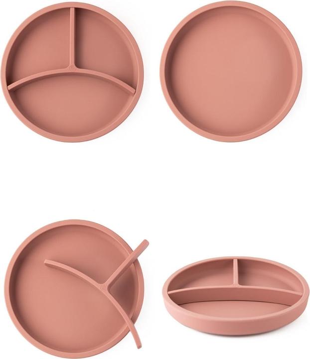 Actual product image Eco rascals Silicone plate, pink