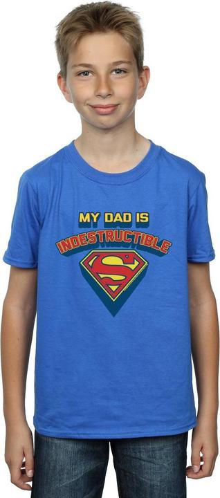 Image du produit - T-shirt SUPERMAN MY DAD IS INDESTRUCTIBLE - Garçon (140, 146)