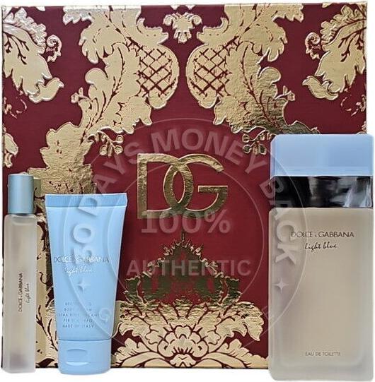Actual product image Dolce & Gabbana D&G Light Blue Set (L) EDT 100ml + BL 50ml + EDT 10ml (Perfume set)