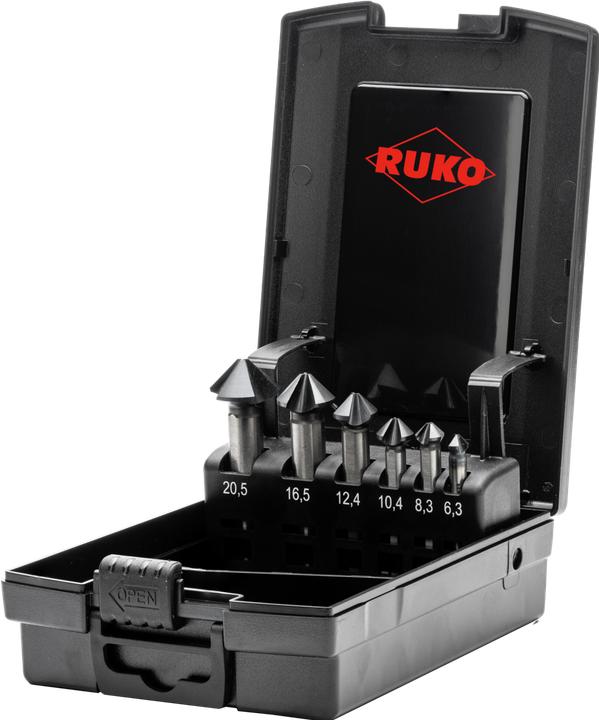 Immagine prodotto Ruko Set di svasatori (6,3 mm, 8,3 mm, 10,4 mm, 12,4 mm, 16,5 mm, 20,5 mm)
