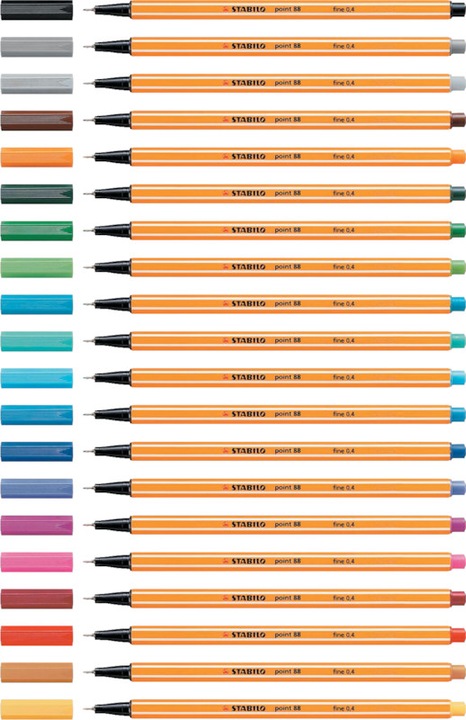 Produktbild STABILO point 88 Fineliner (Hellgrau, 1 x)