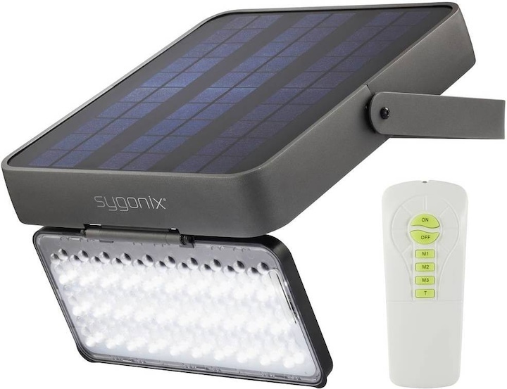 Sygonix Solar Wall Light with Motion Detector SY-5176608 SMD LED 15 W Cold (1500 lm, IP65)