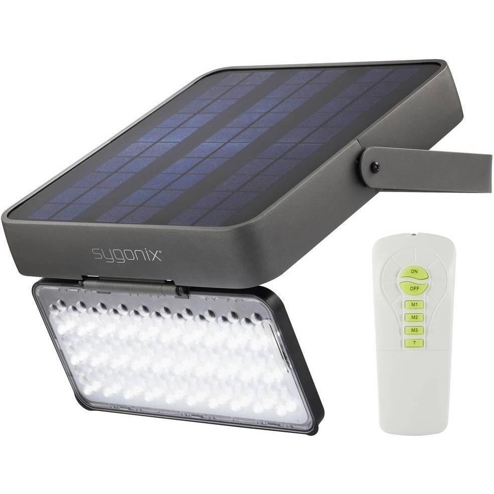Sygonix, Gartenbeleuchtung, Solar-Wandstrahler mit Bewegungsmelder SY-5176608 SMD LED 15 W Kaltw (1500 lm, IP65)