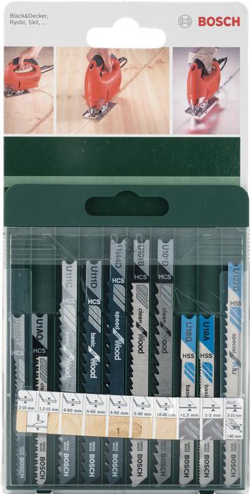 Produktbild Bosch Zubehör 10tlg. Stichsägeblatt-Set U-Schaft