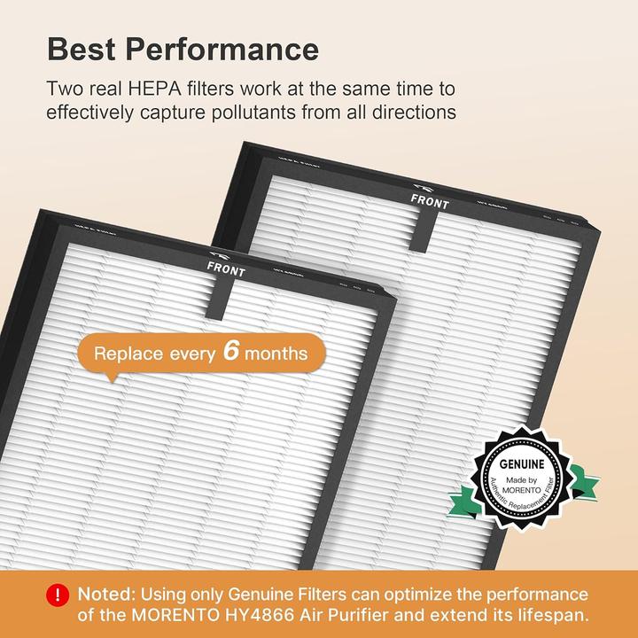 Image du produit Morento HY4866 Luftreiniger HEPA-Ersatzfilter (2x)