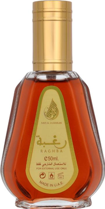 Lattafa Perfumes ARD AL ZAAFARAN Raghba EDP spray 50ml (Eau de Parfum, 50 ml)