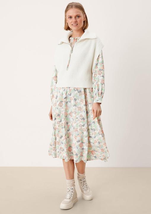 Produktbild s.Oliver Strickpullunder Slipover im Troyer-Look (S)