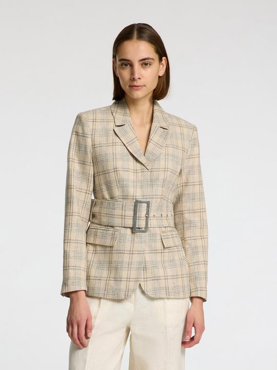 Produktbild Selected Femme Leinenmix Karo Slim Fit Blazer (36)