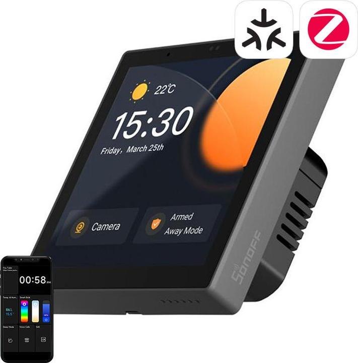 Productafbeelding Sonoff Aanraakpaneel NSPanel86PB, ZigBee, 230 V, Grijs