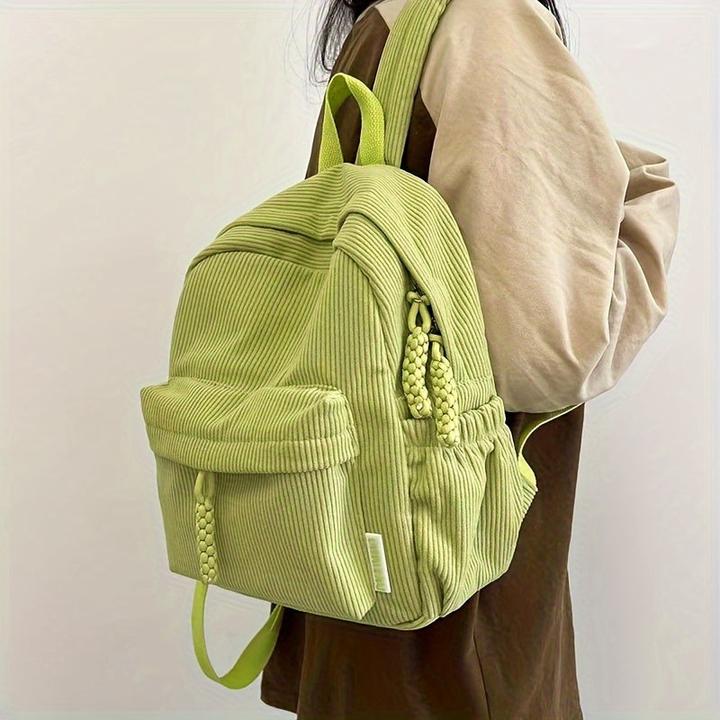 Produktbild Only-Bags.Store Kleiner Rucksack aus Cord, lässiger Reiserucksack, einfacher Moderucksack (10 l)