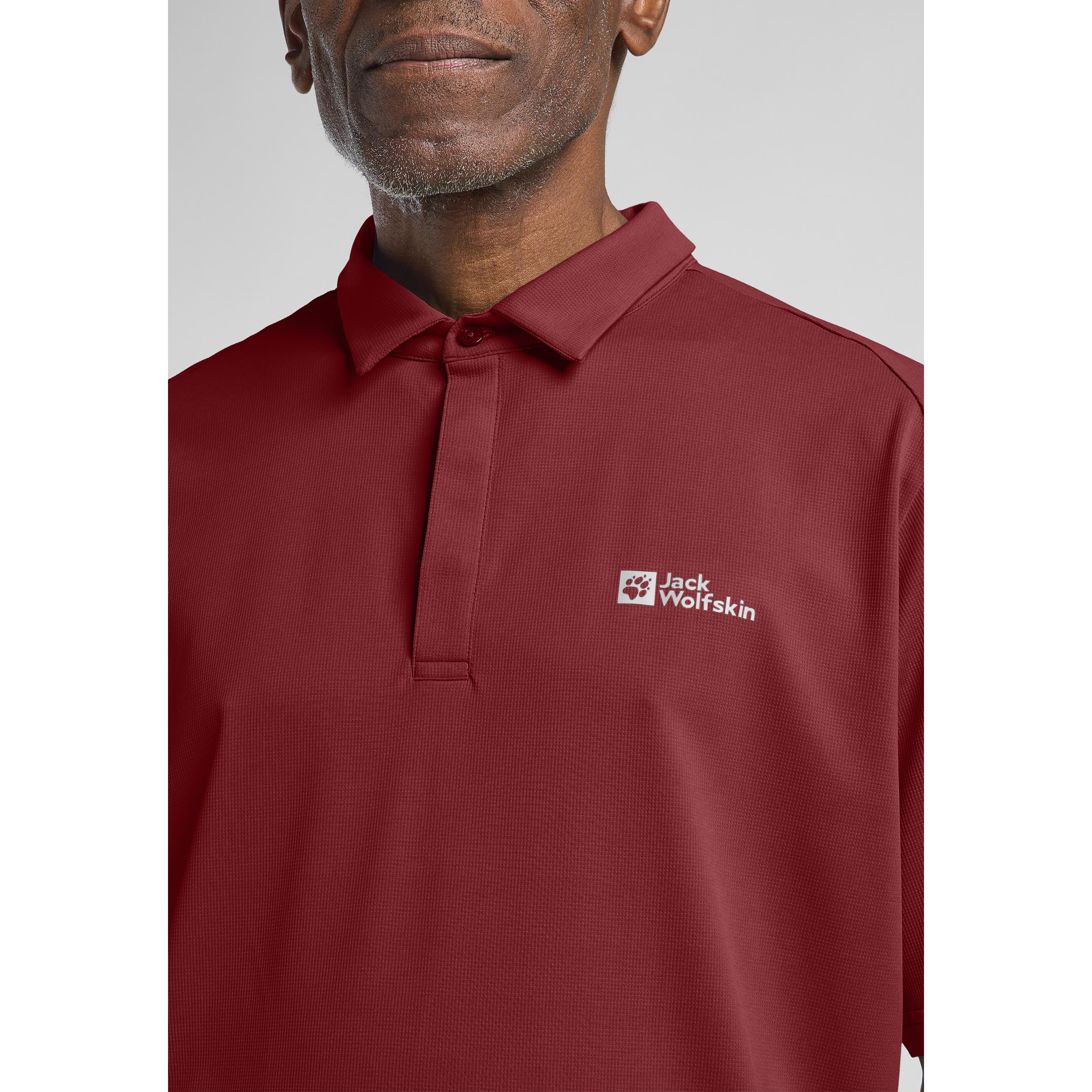 Thumbnail - Jack Wolfskin, Herren, Shirt, Delgami Polo M, Rot, (XL)