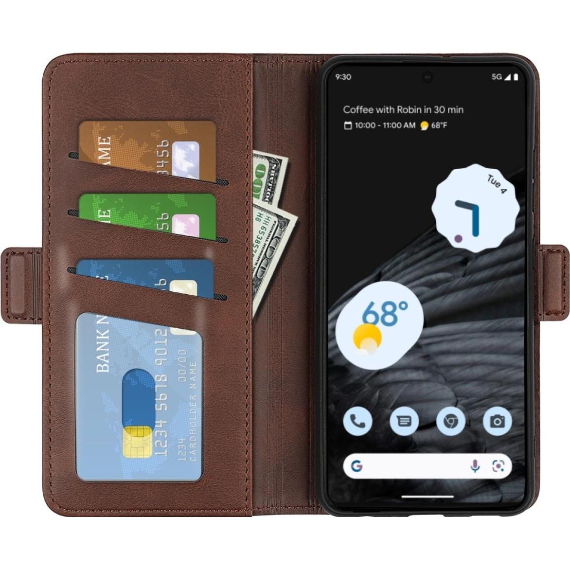 Thumbnail - Screenguard Google Pixel 7 Pro CardLounge Lederhülle (Google Pixel 7 Pro), Smartphone Hülle, Braun