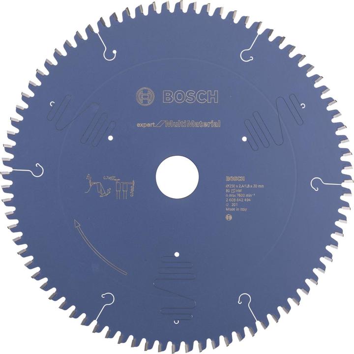 Produktbild Bosch Professional Zubehör Kreissägeblatt Expert for Multi Material, 250 x 30 x 2,4 mm, 80
