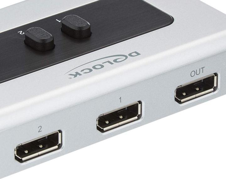 Produktbild Delock Switch 2-port Displayport 1.1 manuell