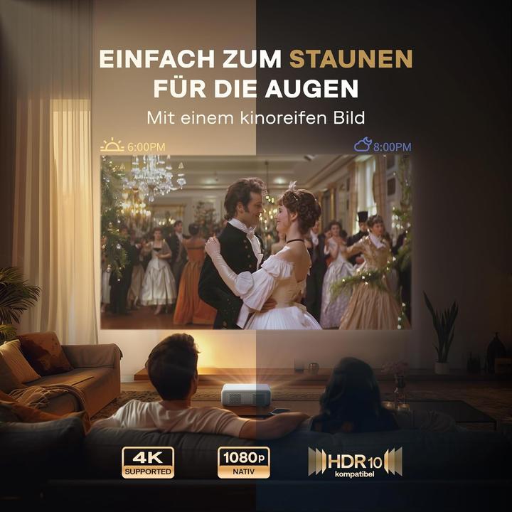 Produktbild Aurzen Eazze D1 Heimkino Beamer mit 4K Unterstützung (4K)