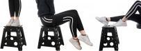 Produktbild Malatec Klapphocker schwarz und weiss 39cm