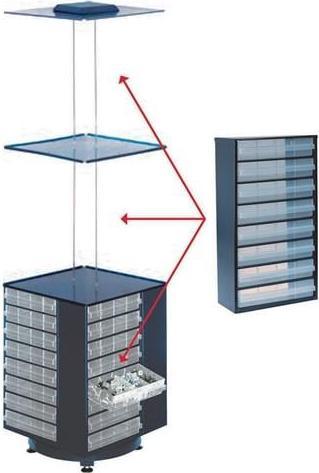Image du produit Raaco Tour rotative L.680xP.680xH.1600mm p.art.n° 795686-795688ff. (68 cm, 160 cm)