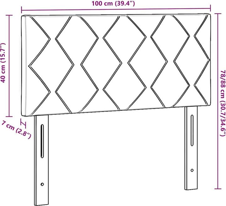 Actual product image VidaXL Headboard (100 x 7 x 88 cm)