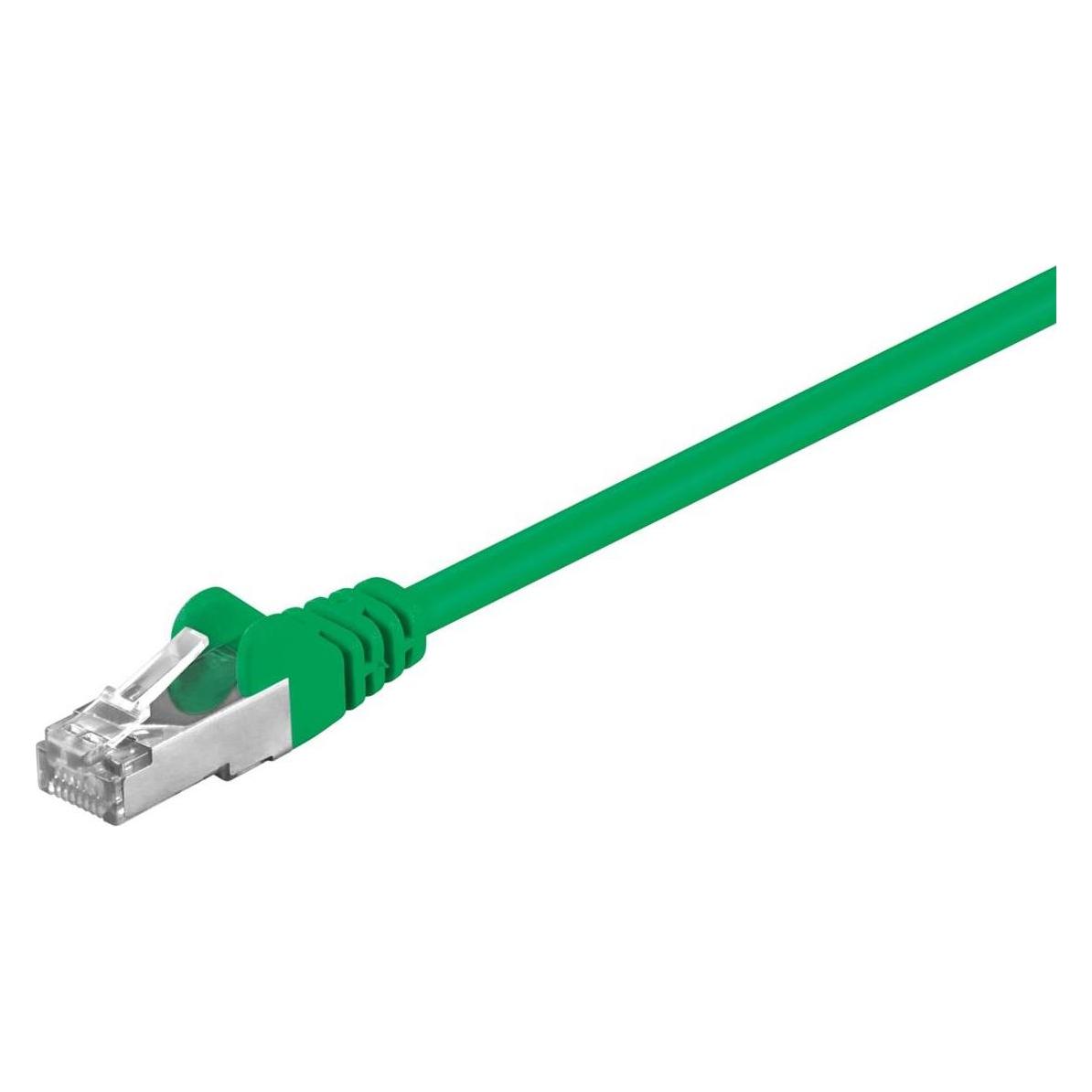 Goobay CAT 5e patchkabel, F/UTP, groen, 10 m (FTP, CAT5e, 10 m), Netwerkkabel