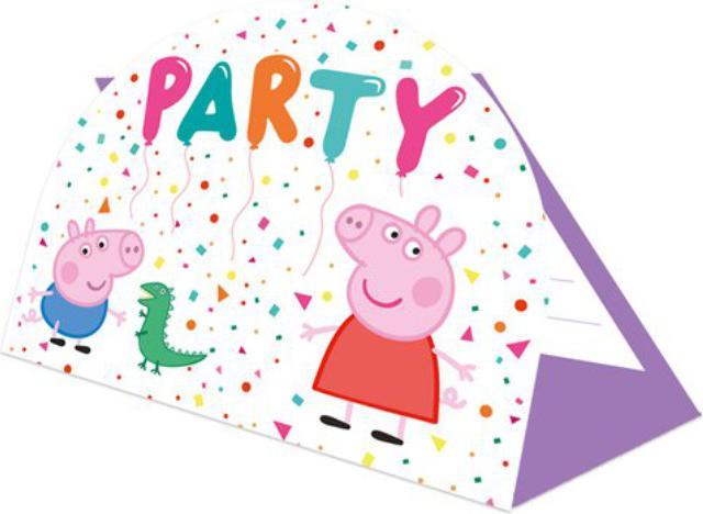 Produktbild Amscan 8 Einladungs-Sets Peppa Pig (8 Stk.)