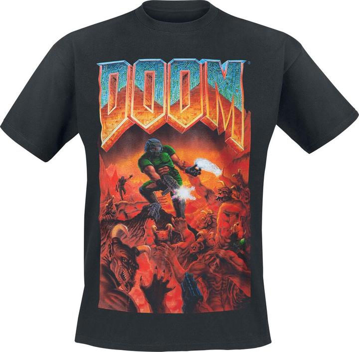 Doom Classic Boxart T-shirt pour hommes (XL)