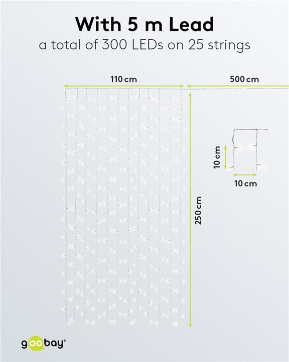 Produktbild Goobay LED-Lichtervorhang (6.10 m)