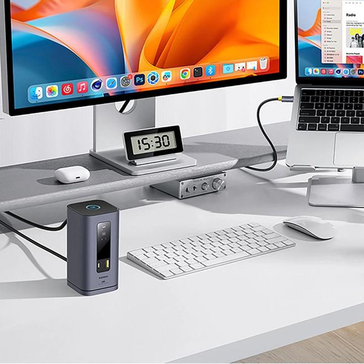 Actual product image Baseus Spacemate Series 11-in-1 (MAC) Docking Station, Grau (USB-C, 11 ports)